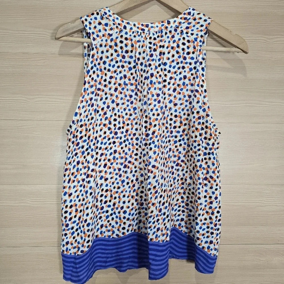 Anthropologie Maeve Emma Tank Swing Top Blouse Size 6 Dots Stripes Sleeveless‎ - Picture 6 of 8